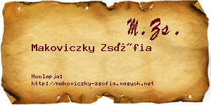 Makoviczky Zsófia névjegykártya